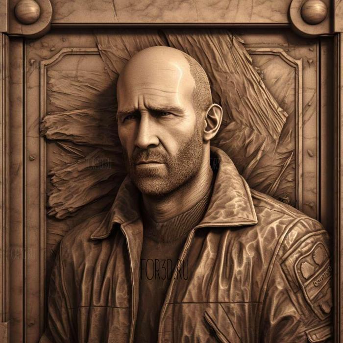 Jason Statham 1 stl model for CNC